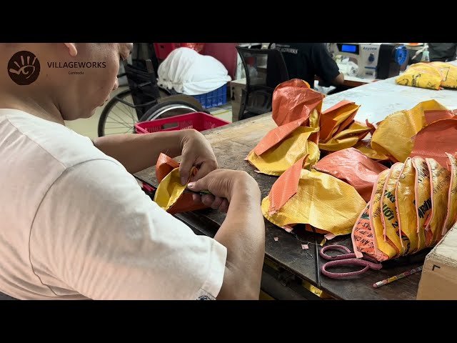 A typical day of making the recycled products at Villageworks